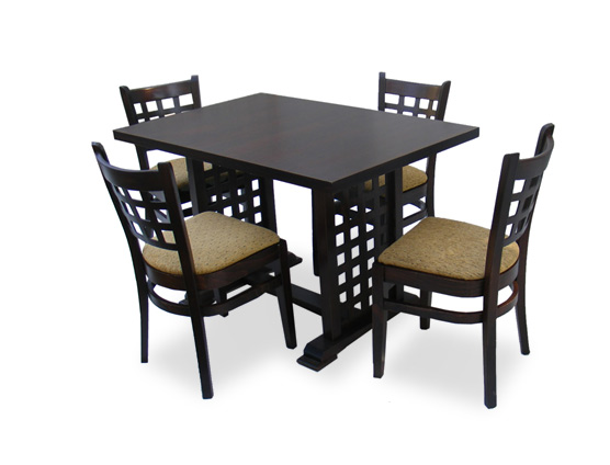 Dining furniture set: Table MD 170  D and 4 chairs / 714 