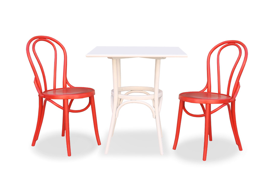 Bistro table with two 6016 chairs