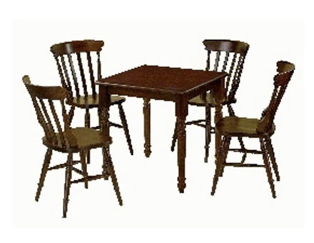 Set Masa + 4 scaune din lemn.