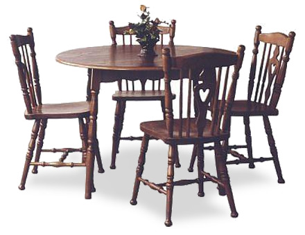 Set Round table with 4 dining chairs - Table Bonanza+ 4 Chairs MD 811 / 709 