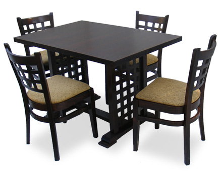 Dining furniture set: Table MD 170  D and 4 chairs / 714 