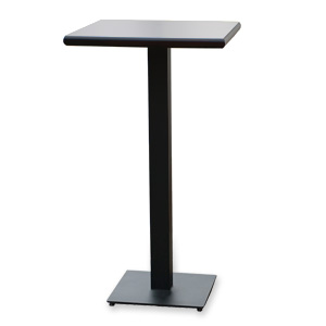 High table with steel leg