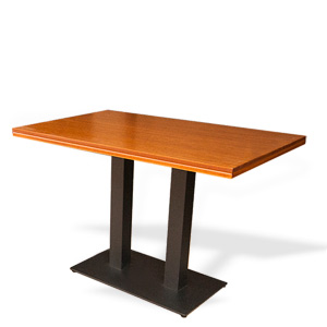 Table with two steel legs