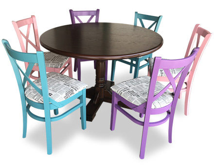 Pedestal round table with MD470 chairs