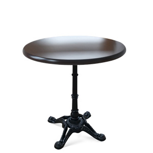 Round table with metalic leg